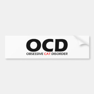 Autocollant De Voiture OCD - Trouble de chats obsessionnel