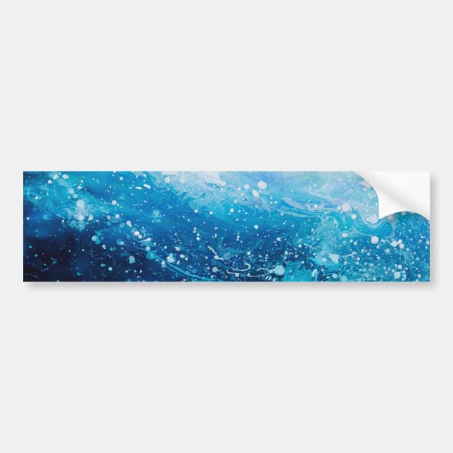 Autocollant De Voiture Ocean wave painting, sea foam (Devant)