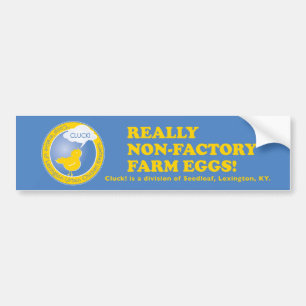 AUTOCOLLANT DE VOITURE OEUF BUMPERSTICKER DE FERME DE NON-FACTORY