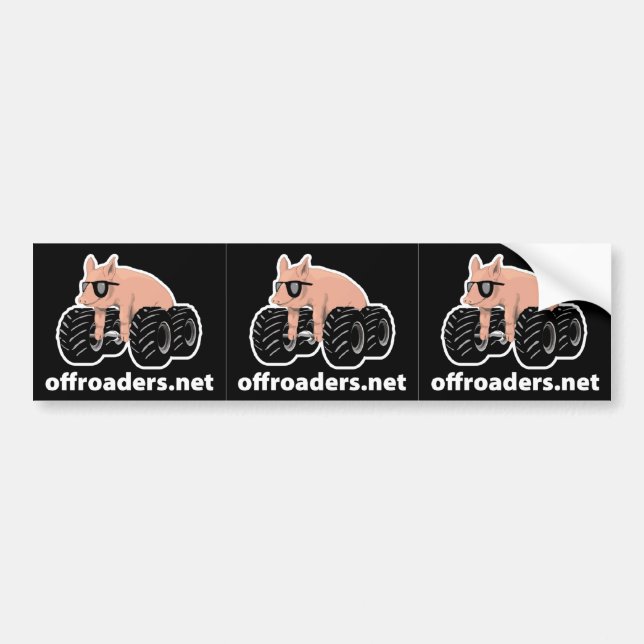 Autocollant De Voiture Offroader Hedmark - noir de 3 Webs (Devant)