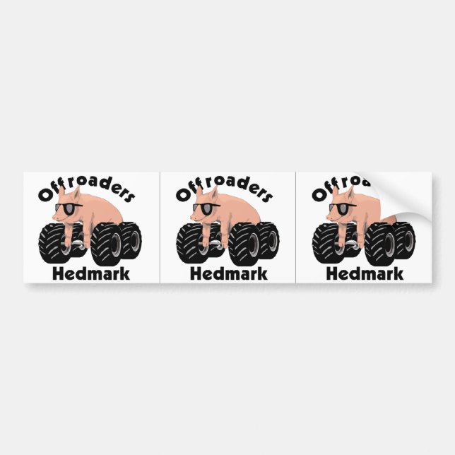 Autocollant De Voiture Offroaders Hedmark - blanc de 3 logos (Devant)