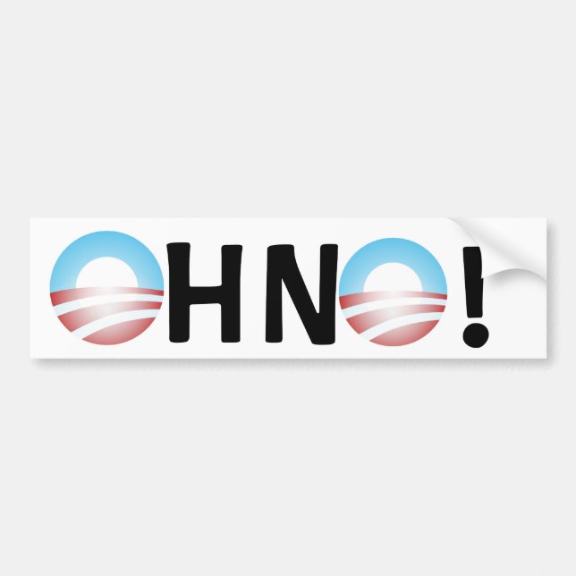 Autocollant De Voiture Oh aucun anti Obama (Devant)