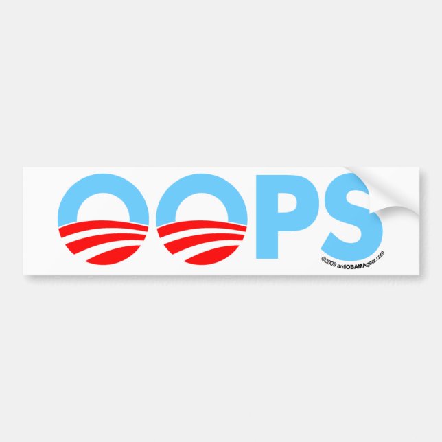 Autocollant De Voiture Oh là là ! erreur d'Obama (Devant)