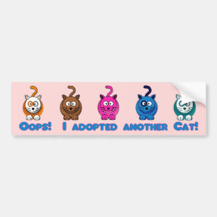 Autocollant De Voiture Oh là là ! ! J'ai adopté un autre chat !