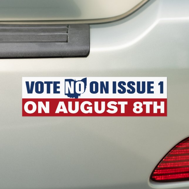 Autocollant De Voiture Ohio Vote Non Sur La Question 1Er Août 8 (En voiture)