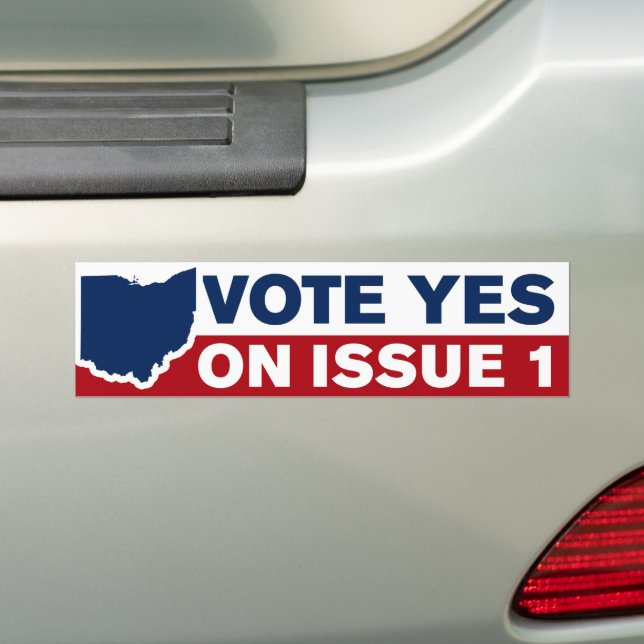 Autocollant De Voiture Ohio Vote Oui Sur Le Numéro 1 (En voiture)