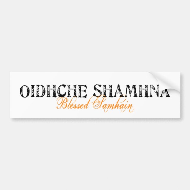 Autocollant De Voiture Oidhche Shamhna : Samhain béni (Devant)