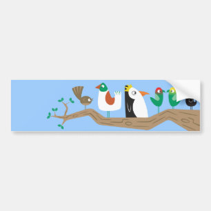 Autocollant De Voiture Oiseaux dans un arbre