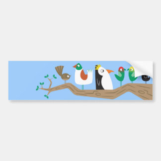 Autocollant De Voiture Oiseaux dans un arbre