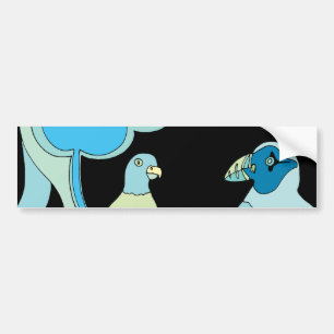 Autocollant De Voiture Oiseaux lunaires