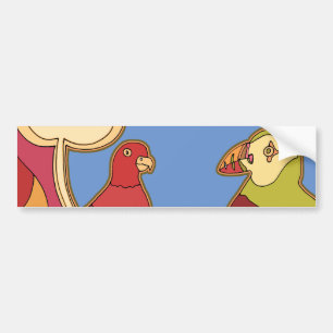 Autocollant De Voiture Oiseaux lunaires