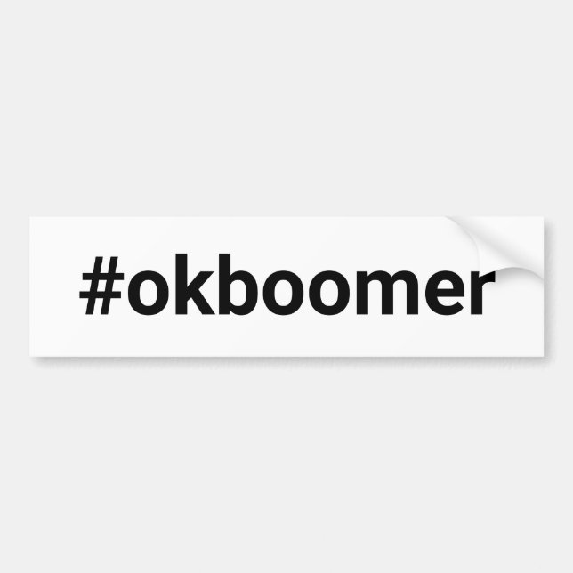Autocollant De Voiture OK BOOMER (balise de hachage) (Devant)