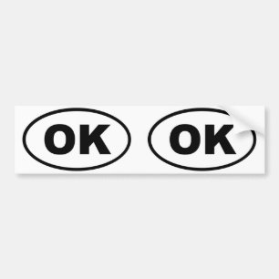 Autocollant De Voiture Oklahoma OK ovale
