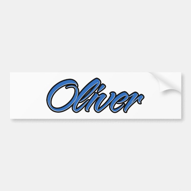 Autocollant De Voiture Oliver Nom bleu Aufkleber Sticker Autoaufkleber (Devant)