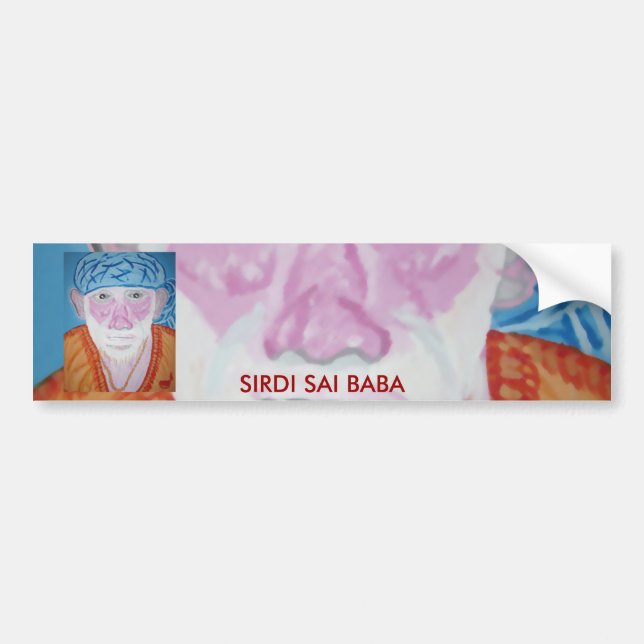 AUTOCOLLANT DE VOITURE OM SIRDI SAI RAM - BABA DE SAI (Devant)