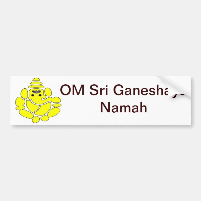 Autocollant De Voiture OM Sri Ganeshaya Namah Bumper Sticker pour réussir (Devant)