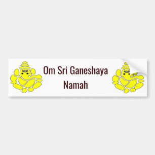 Autocollant De Voiture Om Sri Ganeshaya Namah prière bonne chance charme