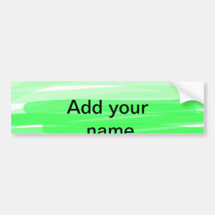 Autocollant De Voiture Ombre verte minimale simple ajouter nom logo texte