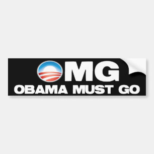 Autocollant De Voiture OMG - Obama doit aller
