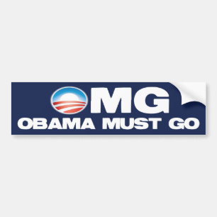 Autocollant De Voiture OMG - Obama doit aller