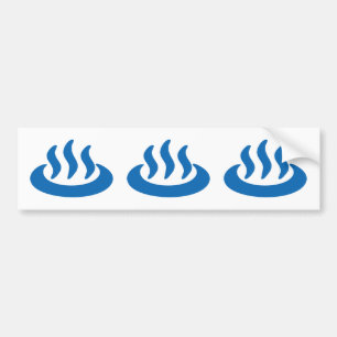 Autocollant De Voiture Onsen ♨ Hot Spring 温 泉 Japonais