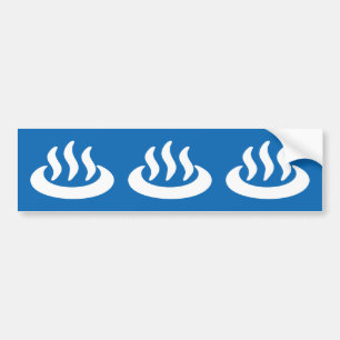Autocollant De Voiture Onsen ♨ Hot Spring 温 泉 Japonais