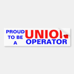 AUTOCOLLANT DE VOITURE OPÉRATEUR DES SYNDICATS