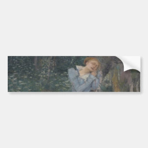 Autocollant De Voiture Ophélie (femme qui pleure) (par Jules Bastien-Lepa