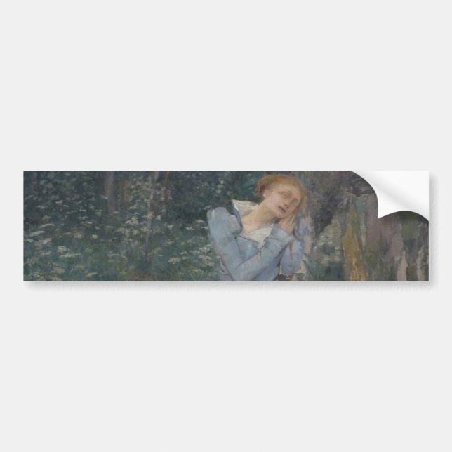 Autocollant De Voiture Ophélie (femme qui pleure) (par Jules Bastien-Lepa (Devant)