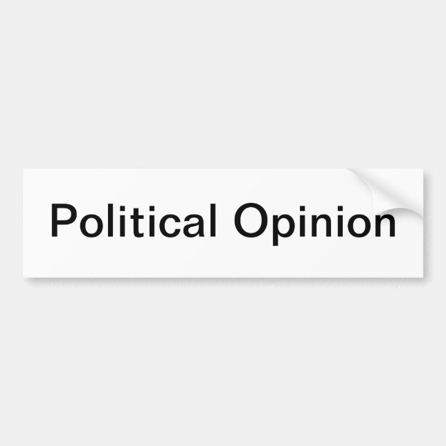 Autocollant De Voiture Opinion politique (Devant)