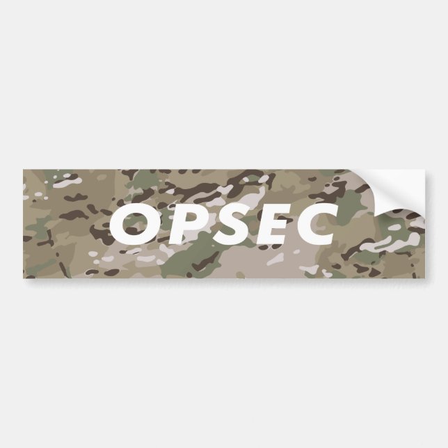 Autocollant De Voiture OPSEC - Sécurité des opérations (Devant)