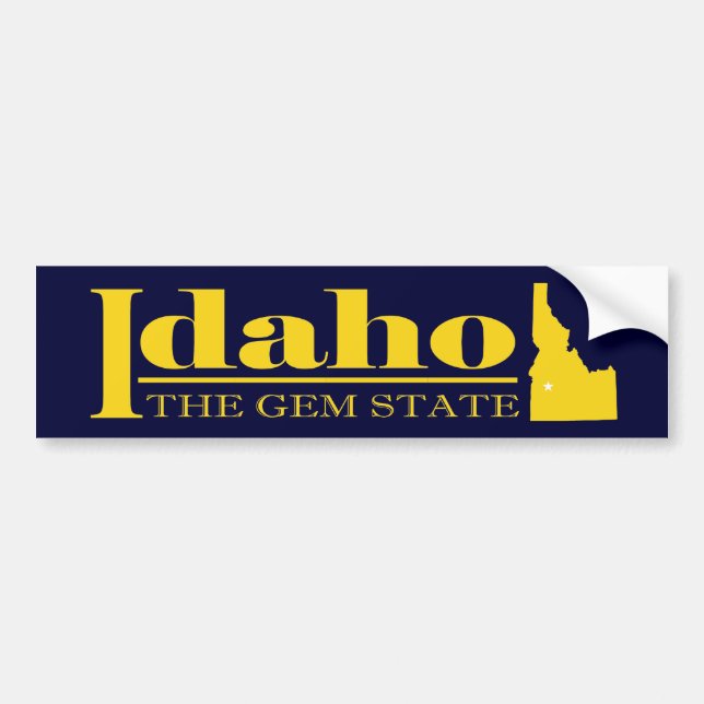 Autocollant De Voiture Or Idaho (Devant)