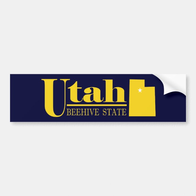Autocollant De Voiture Or Utah (Devant)