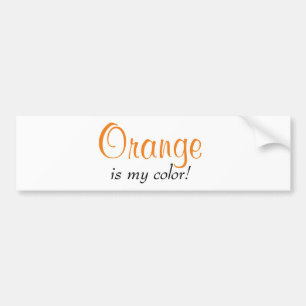 Autocollant De Voiture Orange Est Ma Couleur Affirmation