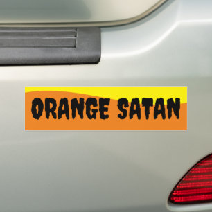 AUTOCOLLANT DE VOITURE ORANGE SATAN