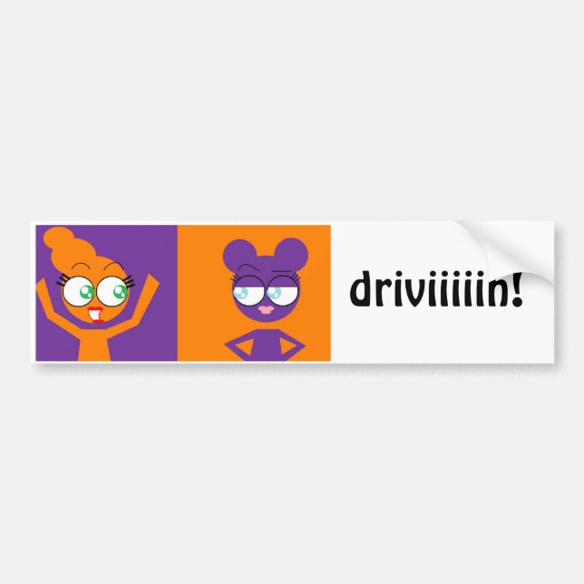 Autocollant De Voiture orangey et adhésif pour pare-chocs pourpre (Devant)