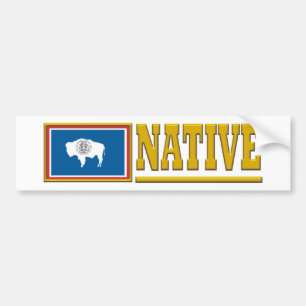 Autocollant De Voiture Originaire du Wyoming