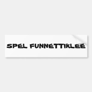 Autocollant De Voiture Orthographe ironique de phonétique