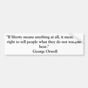 AUTOCOLLANT DE VOITURE ORWELL