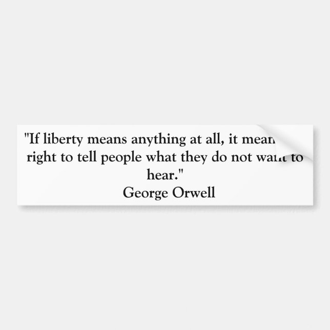 AUTOCOLLANT DE VOITURE ORWELL (Devant)
