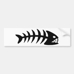 Autocollant De Voiture Os de poissons de piranha