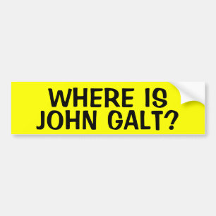 AUTOCOLLANT DE VOITURE OÙ EST JOHN GALT ?