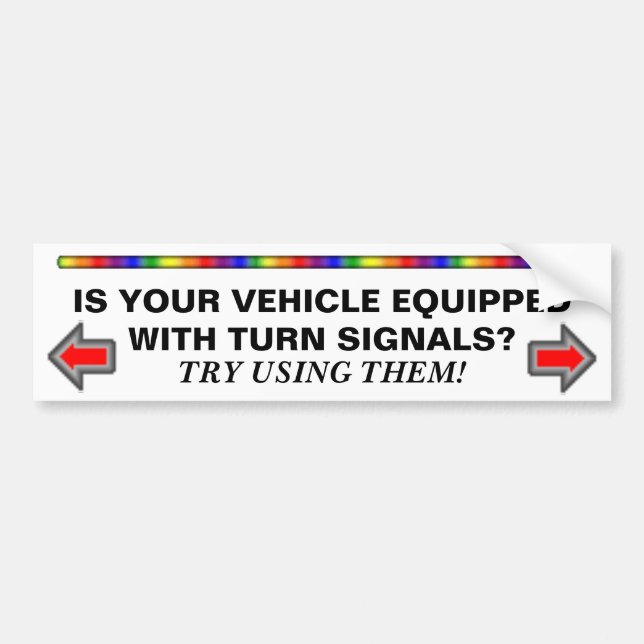 Autocollant De Voiture Où sont les clignotants ? (Devant)