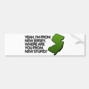 Autocollant De Voiture Ouais, je suis de New Jersey.