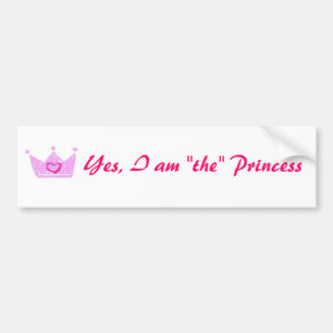 Autocollant De Voiture Oui, je suis "" l'autocollant de princesse Long