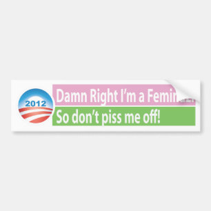 Autocollant De Voiture Oui je suis un Feminazi !
