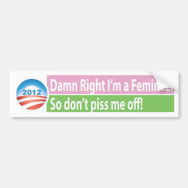Autocollant De Voiture Oui je suis un Feminazi ! (Devant)