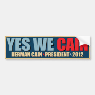 Autocollant De Voiture Oui nous président de Caïn - de Herman Caïn