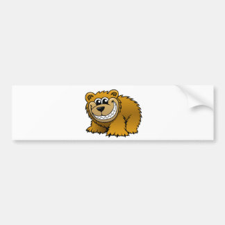 Autocollant De Voiture Ours gris de bande dessinée