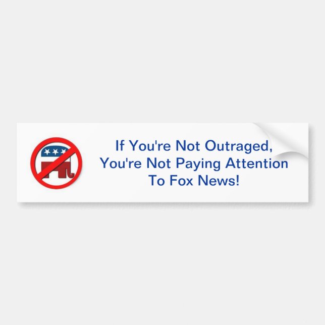 Autocollant De Voiture Outrage Anti-GOP (Devant)